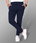 Vr Excellent Solid Men Dark Blue Track Pants