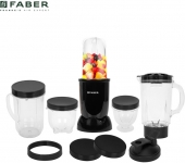 Faber Fsb 400 W Juicer Mixer Grinder(Sportz Blender Fsb 5 In 1 Nutrifit Nero | 5 Jars | Black)