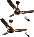 Atomberg Efficio+ 5 Star 900 Mm 3 Blade Ceiling Fan(Bldc Motor With Remote | Earth Brown | Pack Of 2)