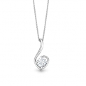 Carat Affairs Elysian Solitaire Pendant With Chain (0.2, Carats)