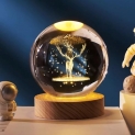 Everglow Solar System Crystal Ball Night Light Night Lamp(10 Cm, Deer)