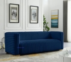 Climozz Craft Present A Velvet Fabric 3 Seater Sofa For Your Living Room, Home, Hallway (Blue)