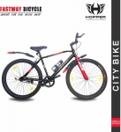 Fastway Bicycle Hopper Jetpro 26T Black, With 90% Assembled 26 T Road Cycle(Single Speed, Black, Rigid)