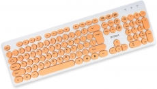 Intex Wired Keyboard Classy (It-Kb335) Wired Usb Multi-Device Keyboard(White & Orange)