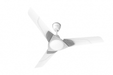 Polycab Aereo Plus Star Rated, 1200Mm Ceiling Fan For Home | 100% Copper, High Speed & Air Delivery | Saves Up To 33% Electricity, Rust-Proof Blades, 52 Watt | 3 Years Warranty【Cool Grey Silver】