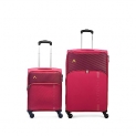 Aristocrat Striker Set Of 2 Cabin & Large Size (Check In) Soft Luggage (59 Cm & 79 Cm) | Spacious Polyester Trolley With 4 Spinner Wheels And Combination Lock | Dazzling Maroon | Unisex