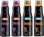 Engage Deo Combo, 2 Nudge (220Ml) & 2 Tickle (220Ml), Deodorant Spray (Pack Of 4) Deodorant Spray  –  For Men(880 Ml, Pack Of 4)