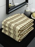 Athom Living Ecosaviour Premium Cotton Bath Towel Alfa Yellow (Pack Of 3)