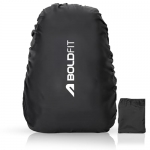 Boldfit Rain Cover For Backpack Travel Essentials Rain Cover For Bag Backpack Rain Cover Travel Accessories Bag Rain Cover Waterproof Dustproof For All Bag Sizes Upto 45Ltrs Rain Cover Bag Black