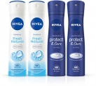 Nivea Fresh Natural & Protect And Care Women Deodorant Pack Of 4 Deodorant Spray  –  For Women(600 Ml, Pack Of 4)