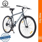 Urban Terrain By Cult Utmystere Cycles For Men With Cycling Event & Ride Tracking App 700C T Hybrid Cycle/City Bike(Single Speed, Grey, Rigid)