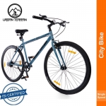 Urban Terrain By Cult Utmystere Cycles For Men With Cycling Event & Ride Tracking App 700C T Hybrid Cycle/City Bike(Single Speed, Blue, Rigid)