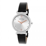 Amazon Brand – Eden & Ivy Women Leather Analog White Dial Watch-Az-Ei-Ss21-010D, Band Color-Black