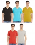 Amazon Brand – Symbol Men’S Solid Regular T-Shirt (Pack Of 5) (Aw17Plpo5V1_Multicolor6 S)