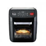 Pigeon By Stovekraft Air Fryer Oven 12L | 1800W | 2-In-1 Appliance – Airfryerotg | Digital Touchscreen | 9 Preset Menu | Air Fry, Bake, Broil, Toast, Defrost (Black) | With Rotisserie | 7 Accessories