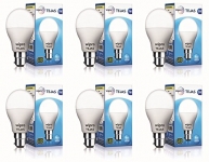 Wipro Tejas 5W Led Bulb For Home & Office |B22 Led Bulb Base |Cool Day White Light (6500K) |4Kv Surge Protection |High Voltage Protection |Eco Friendly Energy Efficient | Pack Of 6