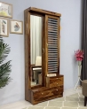 Wood Vestal Sheesham Wood Dressing Table With Double Door | Wooden Dressing Table | Sheesham Wood | Bedroom Furniture, Brown