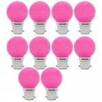 Panasonic 0.5 Watt Night Light Spherical Led Bulb Base B22 (Pink, Pack Of 10)