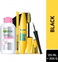 Maybelline New York Call Me Colossal Kit – Mascara+ Kajal+ Bold Liner+ Garnier Micellar(Black, 205 G)