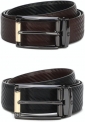 Louis Philippe Men Black Genuine Leather Belt