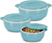 Milton Aspire Jr. Set Inner Stainless Steel Casseroles Pack Of 3 Serve Casserole(3000 Ml)