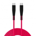 Urbn 65W Fast Charging Usb Type-C To Type-C Cable – Unbreakable Nylon Braided, Pd Charging & Data Transfer – Compatible With Iphone 15, Smartphones, Laptops, Macbooks – 5 Feet, Pink