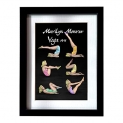 Kanoochoo Marilyn Monroe 1948 Yoga Posture Wall And Desk Frame, Home Decor, Hollywood Classical Legend, Vintage Art – Small, Medium And Large Size