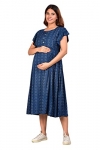 Aania Maternity Women’S Knee Length Maternity Dress Blue