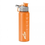 Milton Gripper Stainless Steel Water Bottle, 750 Ml, Orange | Leak Proof | Easy Grip | Light Weight