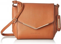 Caprese Orange Sling Bag Yondella Sling Medium Saddle