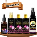 Phillauri Red Onion Blackseed Hair Combo Kit With Neem Facewash Combo Kit(5 Items In The Set)